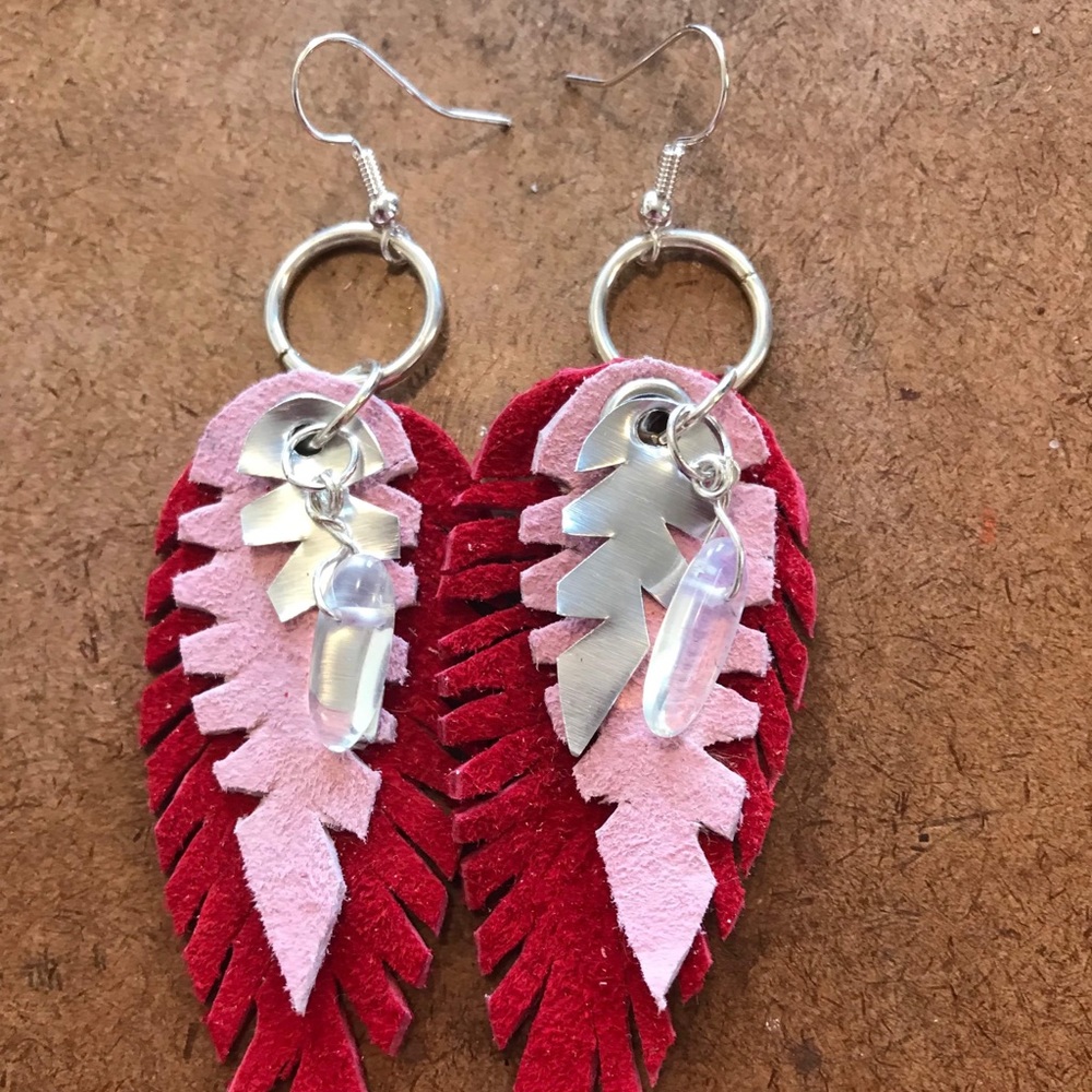 Leather earrings